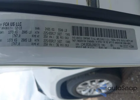 2020 Jeep Cherokee Latitude 4X4 z USA, uszkodzony, nr VIN 1C4PJMCB3LD582172